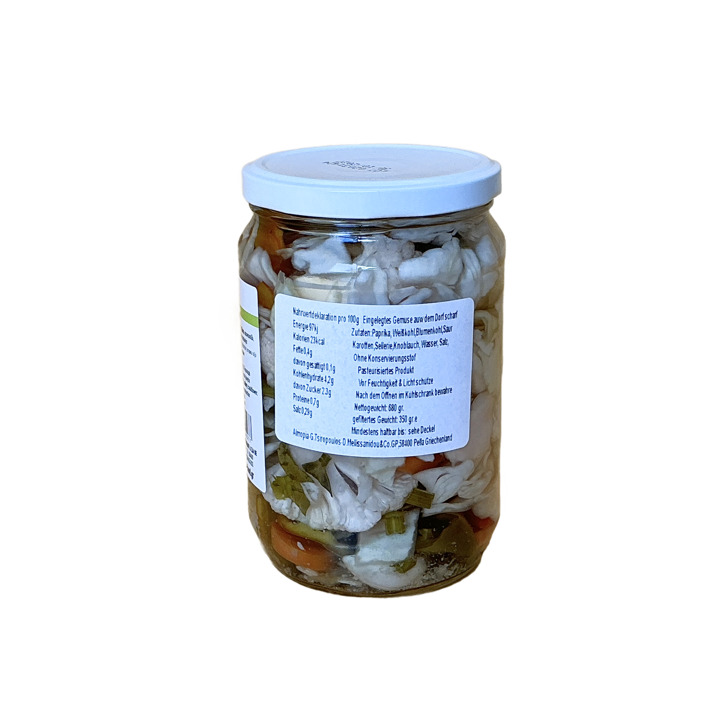 Almopia - Pikantes Picalilli-Gemüse aus dem Dorf - 680g