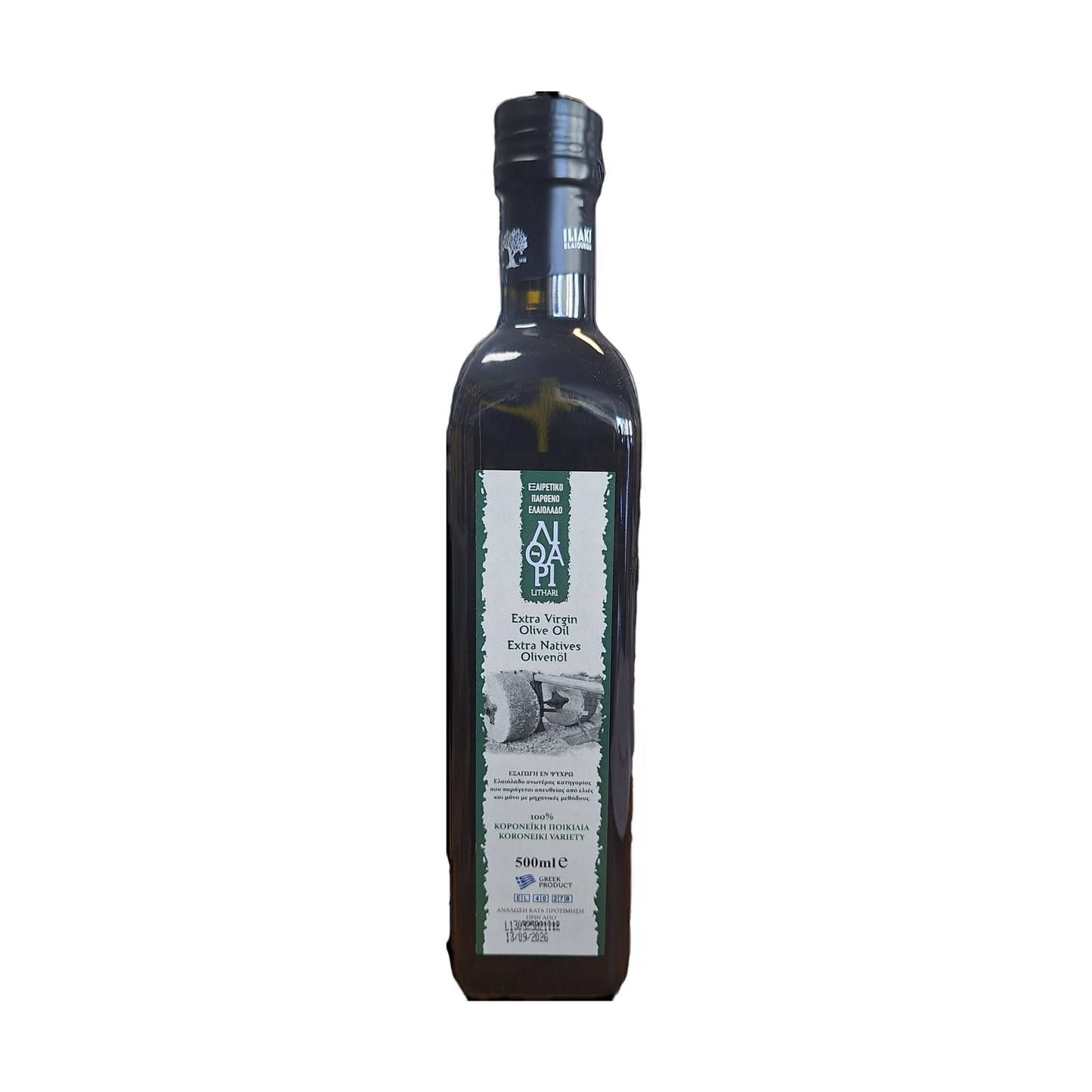 Lithari - Extra Virgin Olivenöl aus konventionellem Anbau - 100% Koroneiki Olive - 500ml