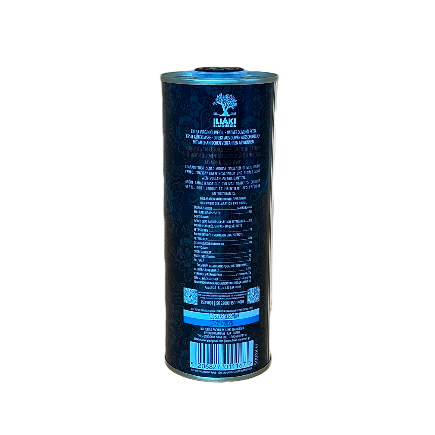 ILIAKI - Elioste 500ml - Extra Natives Olivenöl aus Olympia
